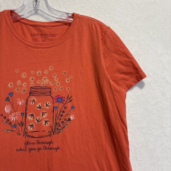 Life Is Good Glow Through What You Go Through Crusher Lite T-Shirt Womens Medium - Picture 5 of 16
